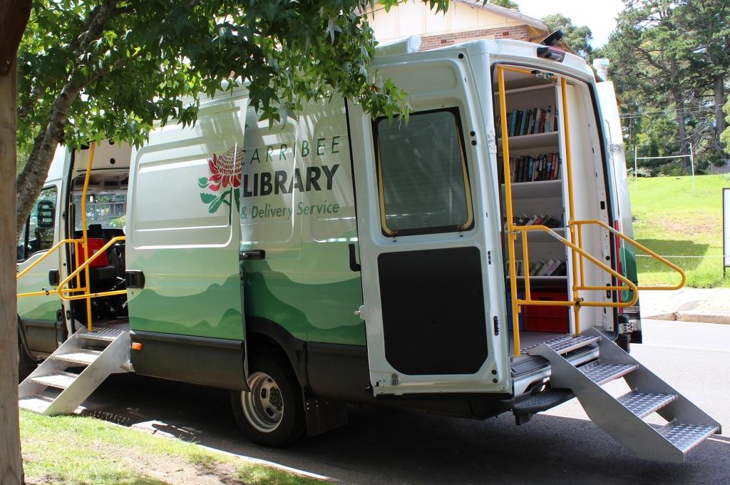 Library van parked on street