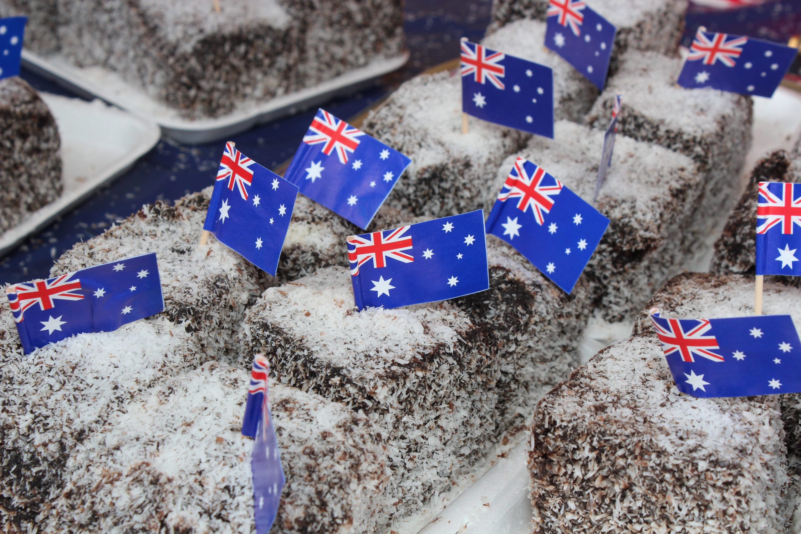 Close up of laminations with Australian flag tooth pics