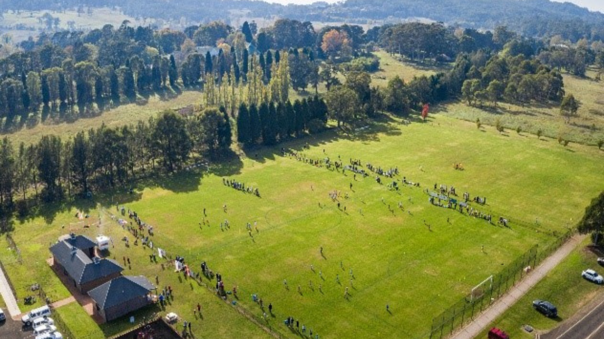 Over view of david Woods play field in east Bowral