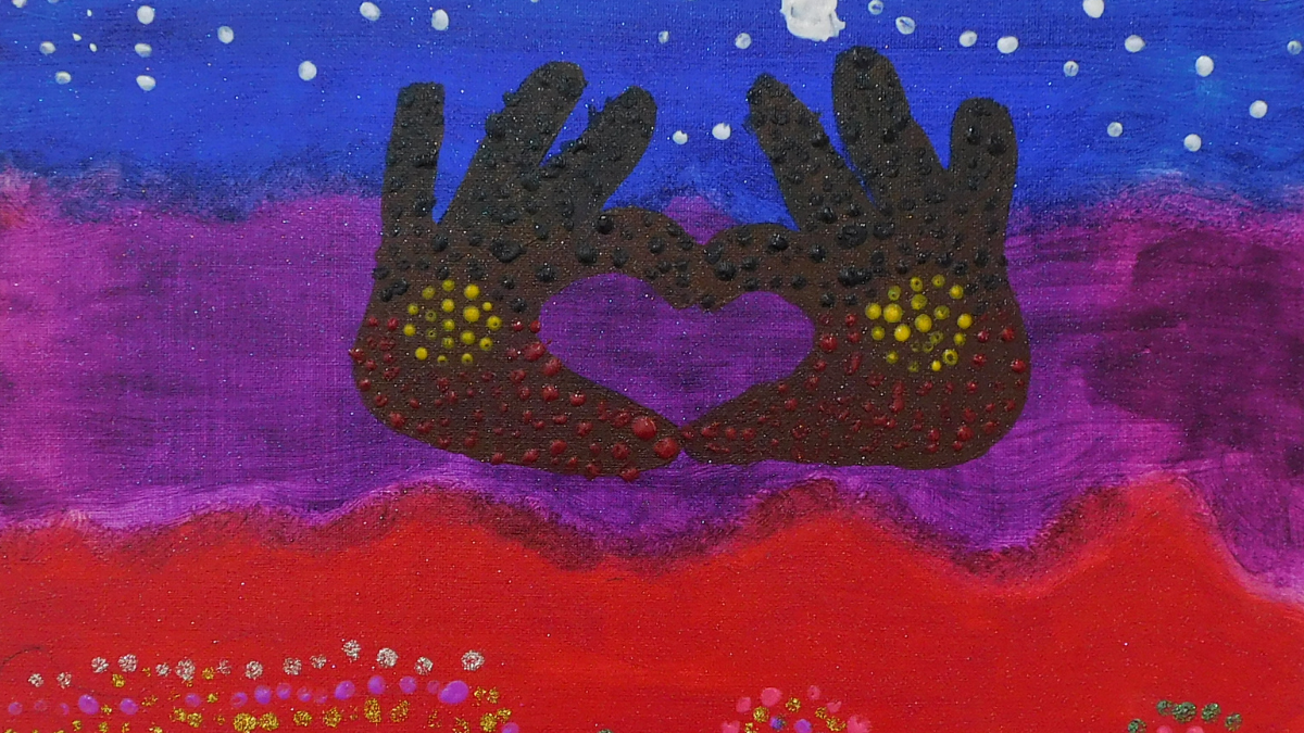 Picture painted by Young local indigenous artist Izabella.