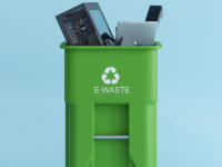 recycle bin with ewaste