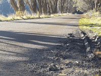 two part gif showing before and after of kangaloon road