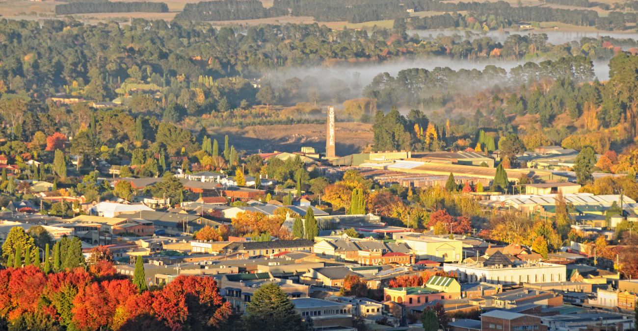 Image of Bowral town from a height